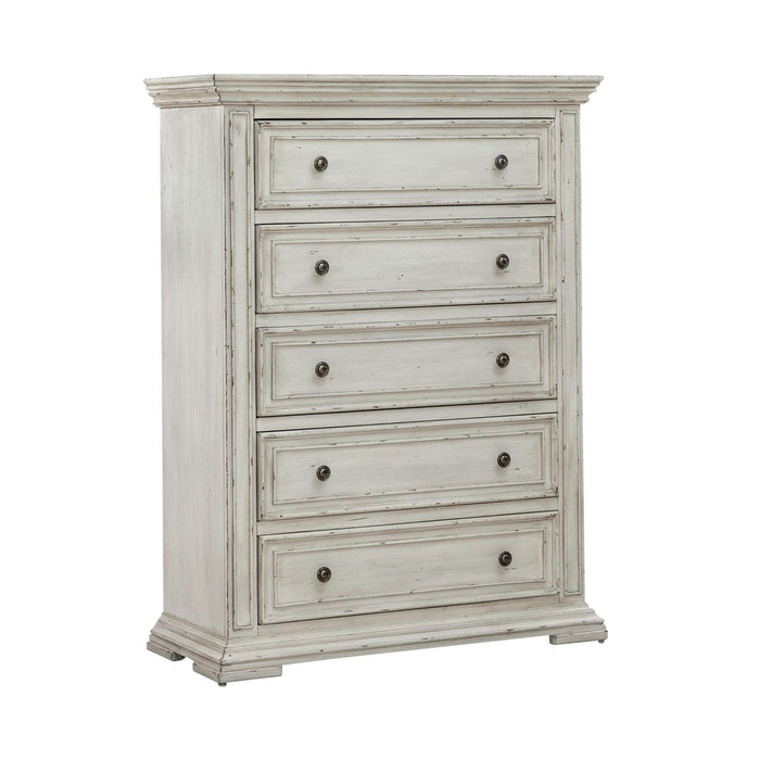 Midnight Loft Solid Wood 5 Drawer Chest