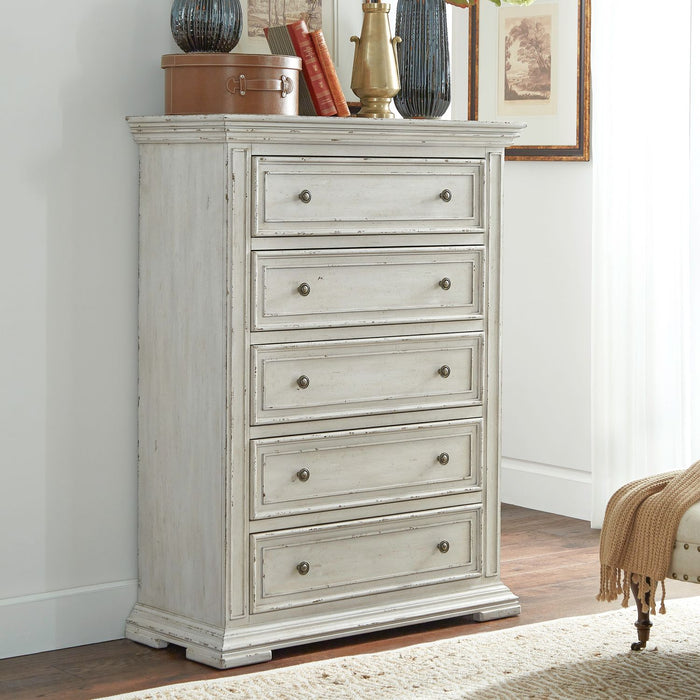 Midnight Loft Solid Wood 5 Drawer Chest