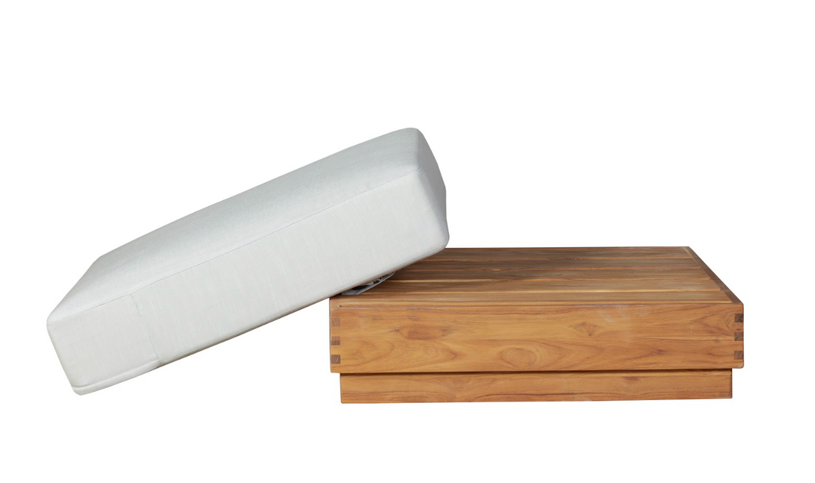 Paradiso Outdoor Teak Natural Ottoman