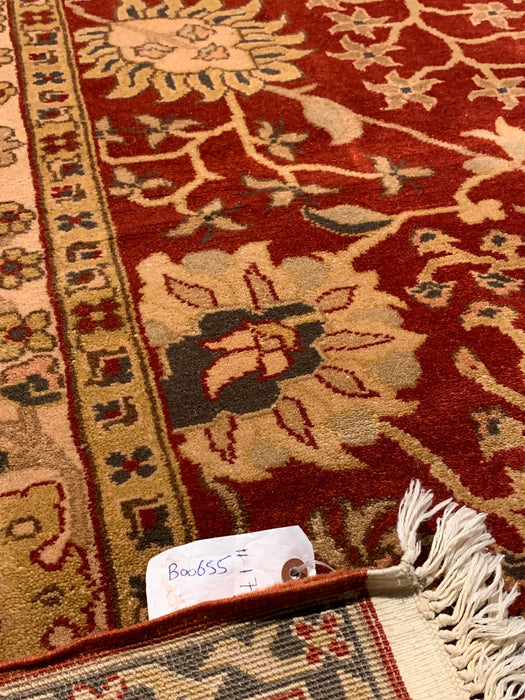 Sultanabad 100% wool Hand Made Rug - size 9" x 12"  (P)