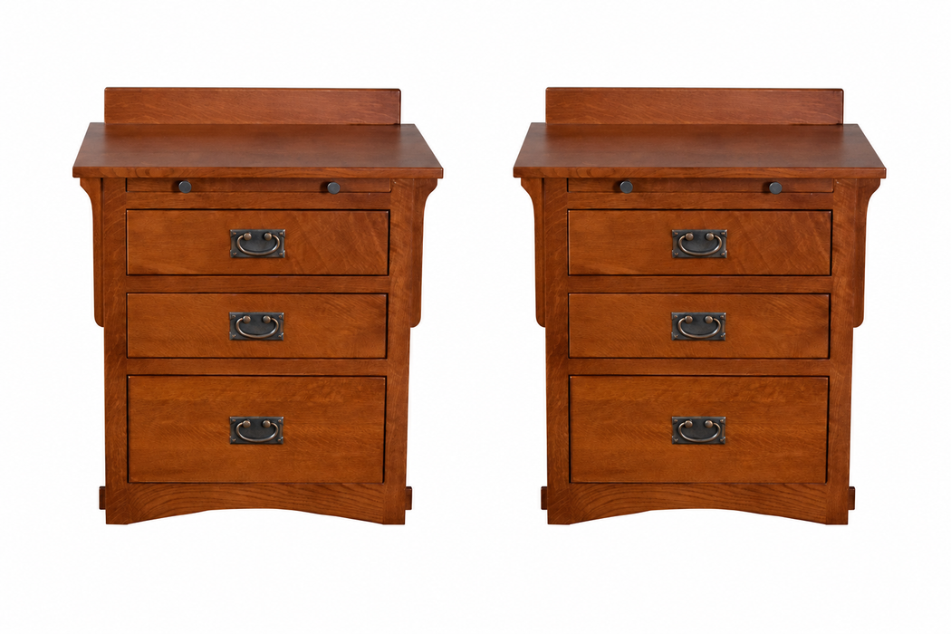 Pre-Order Mission Crofter 3 Drawer Nightstand - Michael's Cherry (MC-A)
