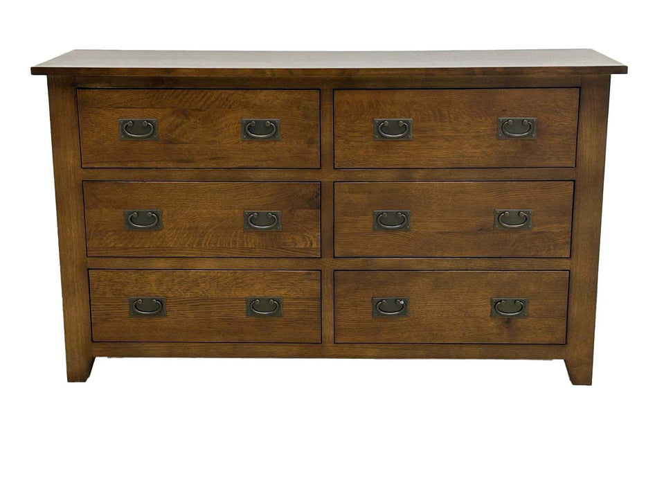 mainstays classic 6 drawer dresser rustic oak finish Monroe 6-drawer dresser in brushed oak restocked
