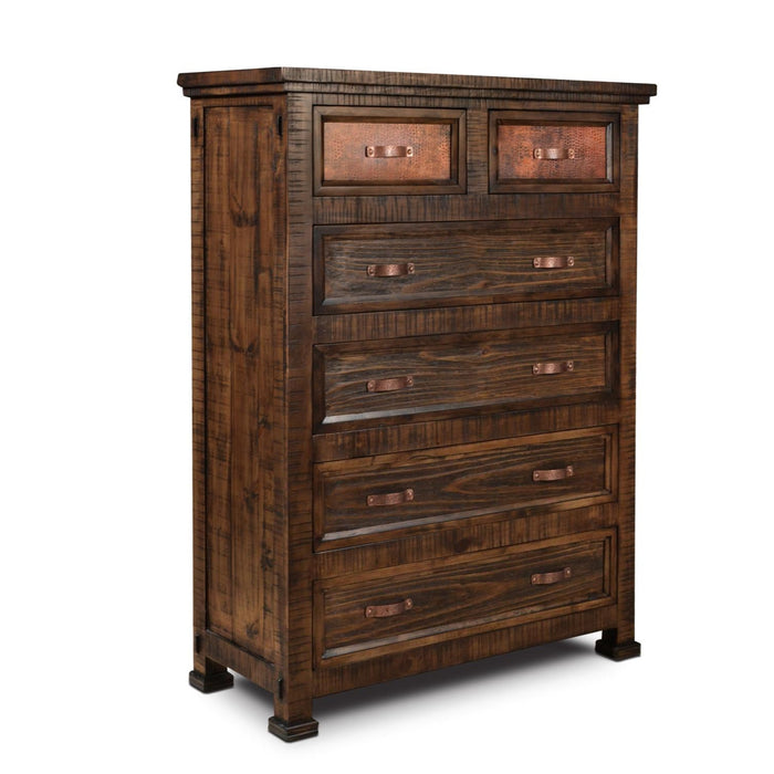 Elements Collection Copper Highboy 6-Drawer Dresser