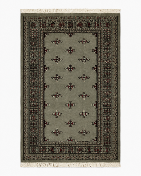 Hand-Knotted Pakistani Bokhara Rug – 100% Wool, 4' 6" x 6' 6"