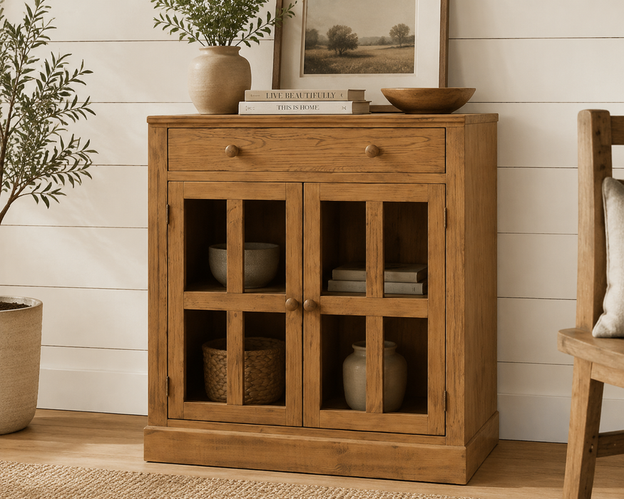 Rustic Modern Farmhouse Modular Cabinet – Solid Pine Wood