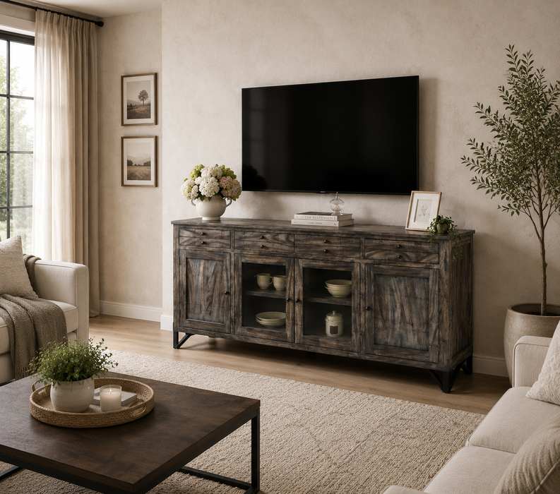 Sawyer Parota Hairpin TV Stand - 80"