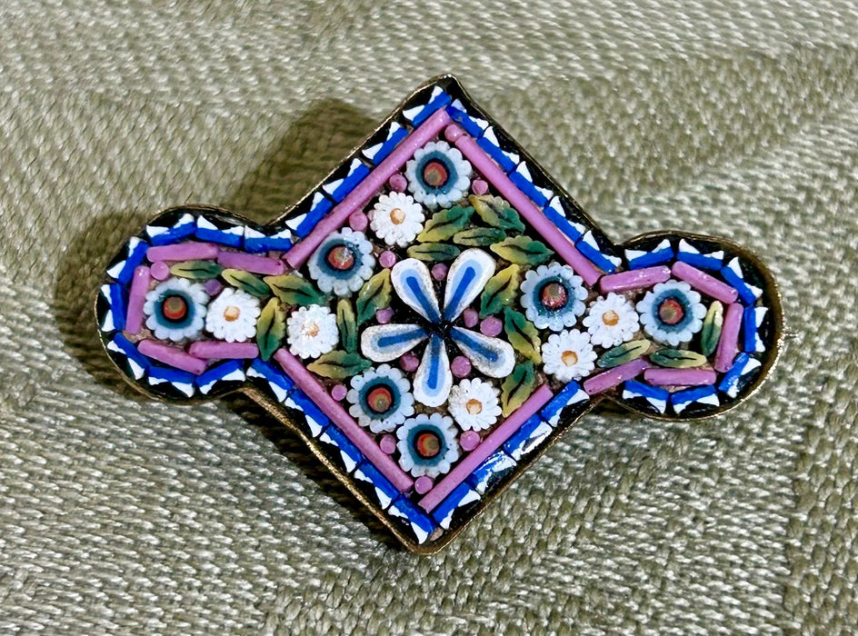 A group of seven Micro Mosaic Pins