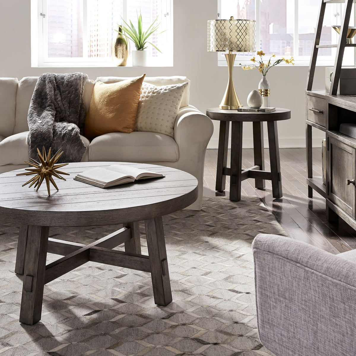 Buy Greenview Loft Rustic Modern Living Room Table Set in the USA ...