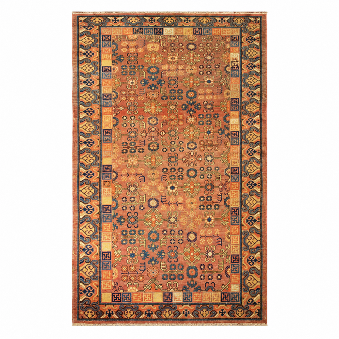 Antique Khotan Samarkand Rug, circa 1910's, size 4' 4" x 9"