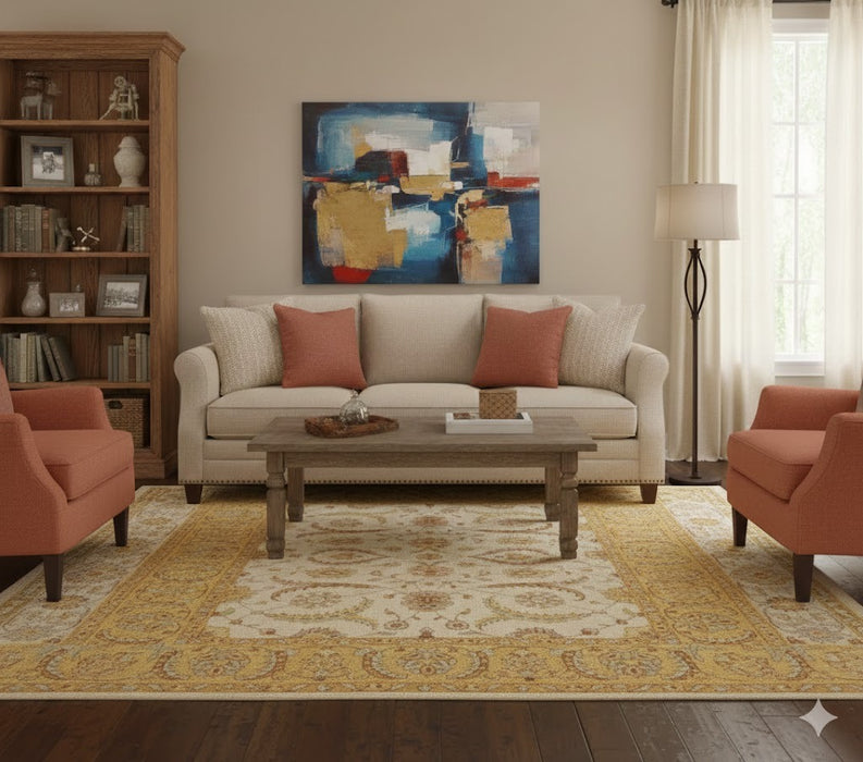 Hand-Knotted Sultanabad Vegetable-Dyed Wool Rug, 8' x 9' 8" (K)