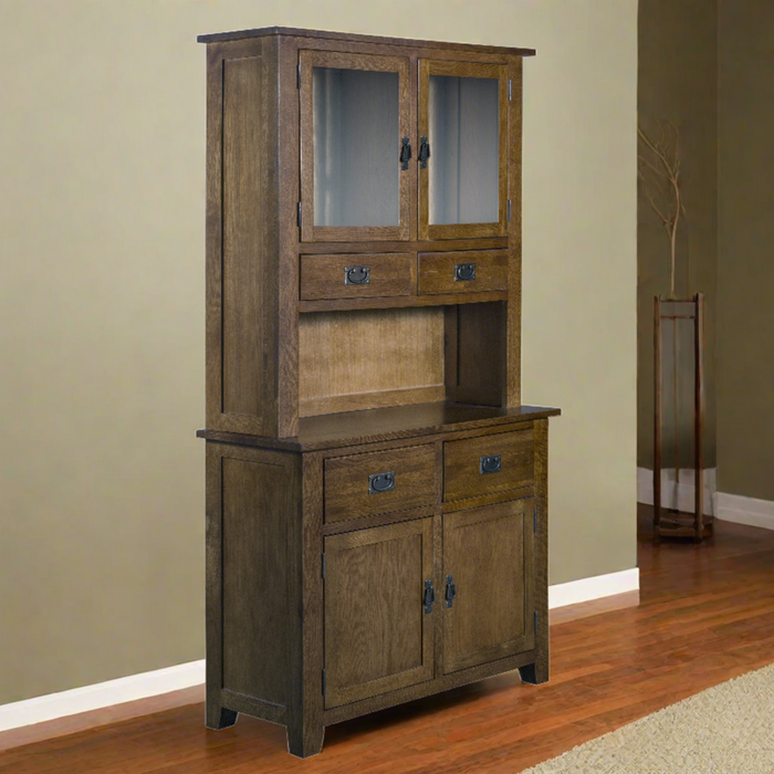 Mission 4 Door & 4 Drawer China Cabinet - Walnut - 42"W