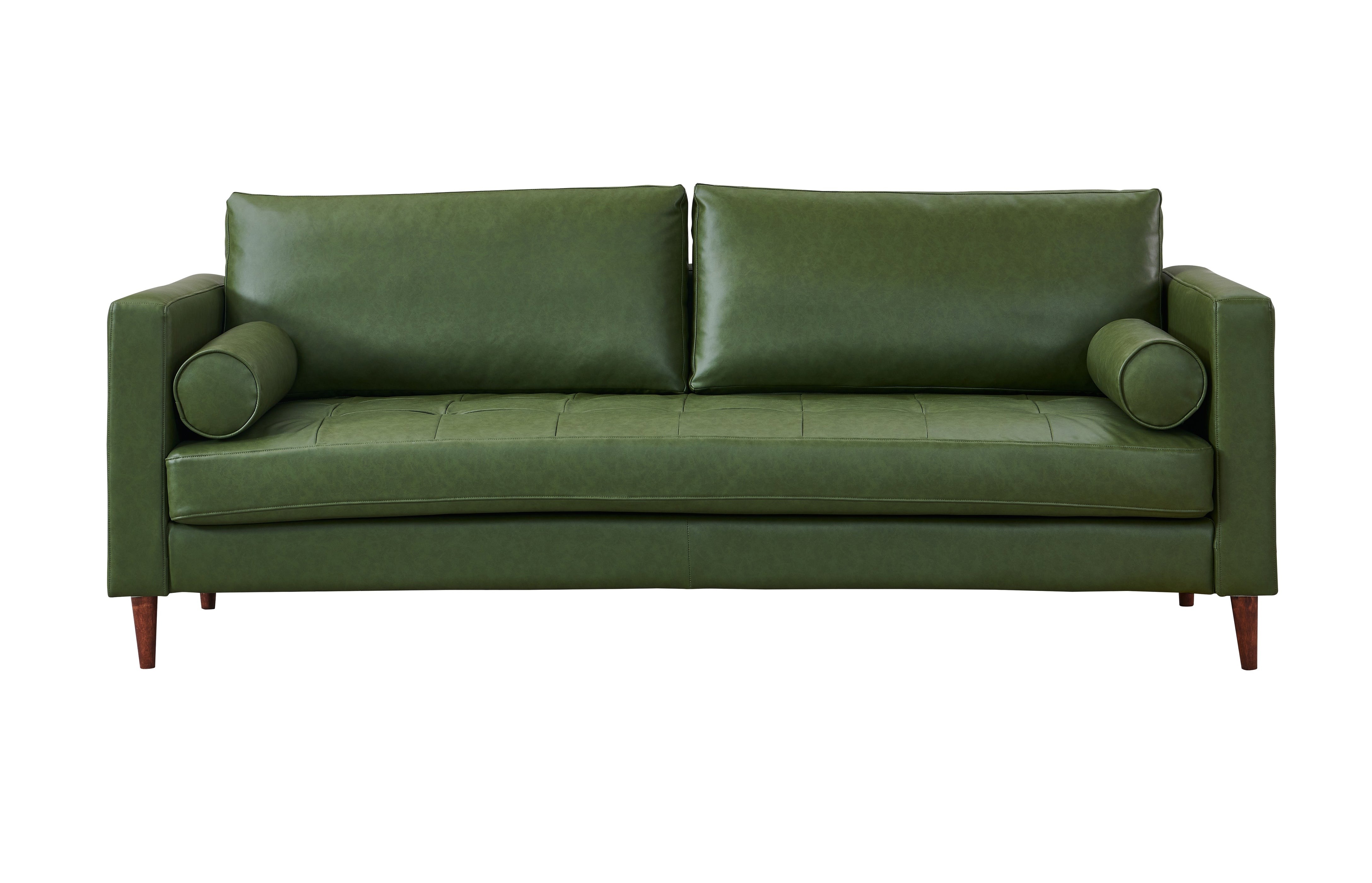 Buy Alessandra Modern Contemporary Eco Leather Sofa – Green in the USA