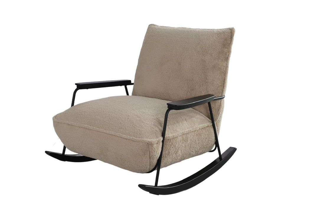Rythm Collection Mid-Century Modern Rocking Arm Chair