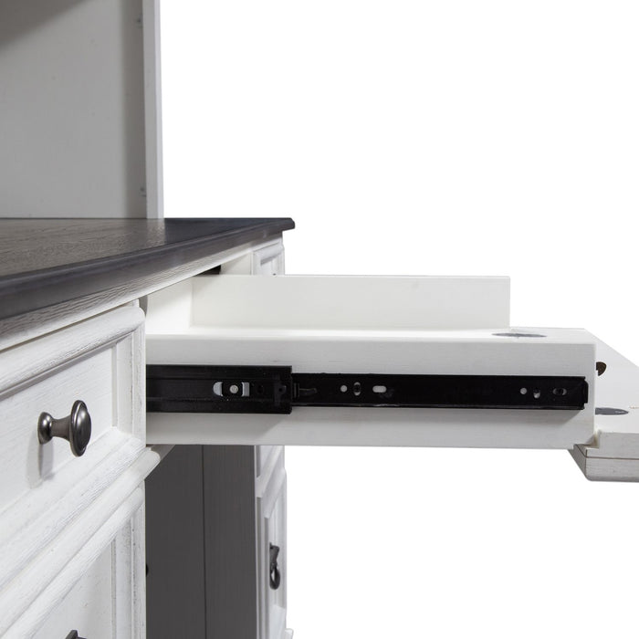 Camden Ridge 60" Home Office Desk – Wire brushed White & Charcoal