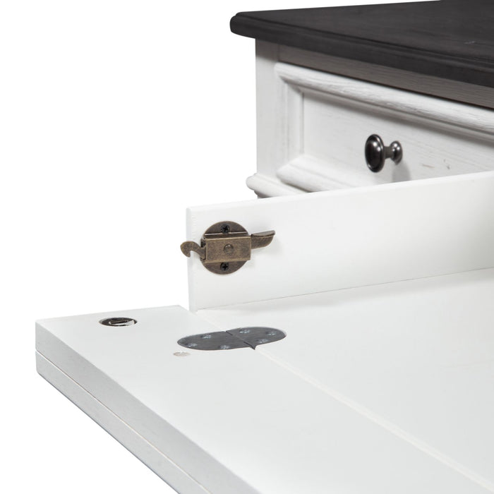 Camden Ridge 60" Home Office Desk – Wire brushed White & Charcoal