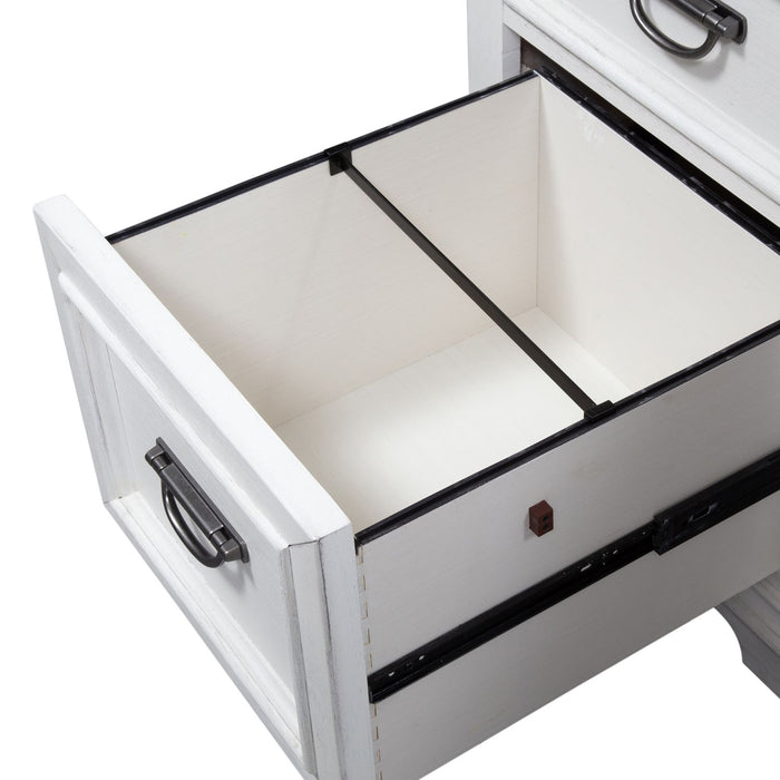 Camden Ridge 60" Home Office Desk – Wire brushed White & Charcoal