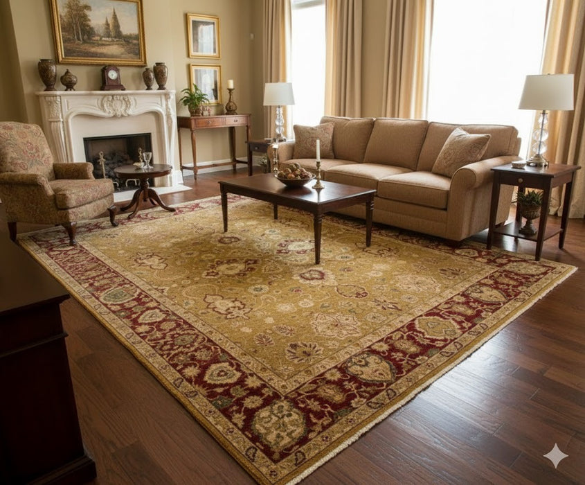 Sultanabad 100% wool Hand Made Rug - size 8' 9" x 11' 9"  (P)