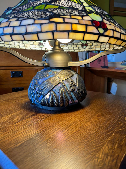 Tiffany style Dragonfly Stained glass Table Lamp