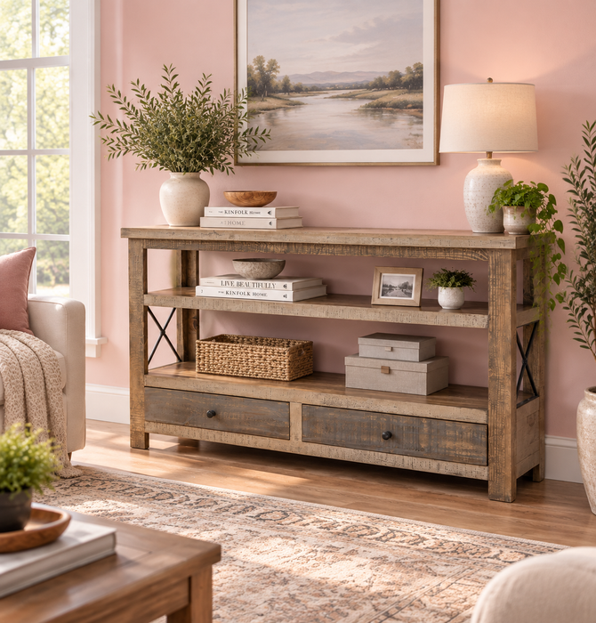 Logan Square 2 Drawer Console Table
