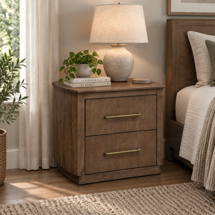 Chronos 2-Drawers Nightstand