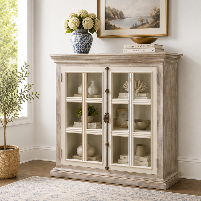 Elizabeth 2 Door Curio Cabinet / Bookcase