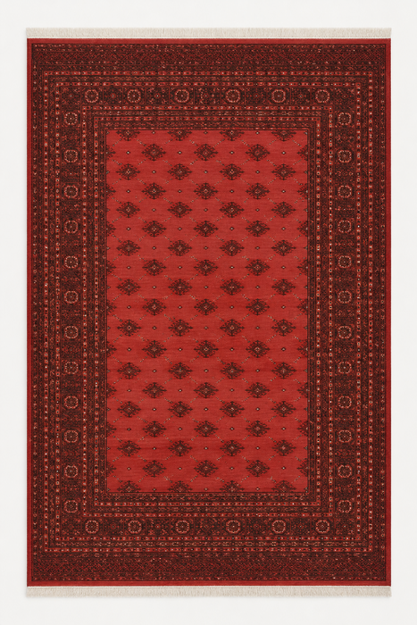 Hand-Knotted Pakistani Bokhara Rug – 100% Wool, 6'6 x 9'6