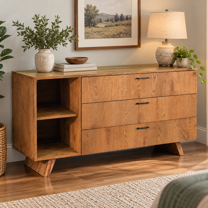 Gold Coast 3 Drawer Dresser - Oak