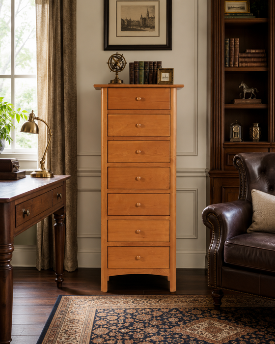 Heritage Cherry Solid Cherry Wood 7-Drawer Lingerie Chest