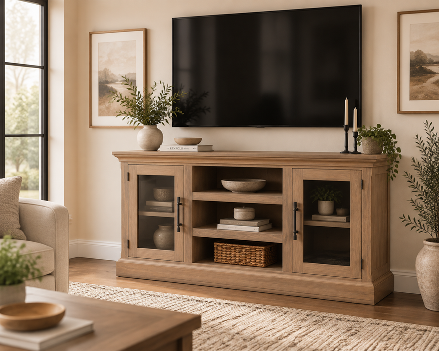 Kenton 65" TV Stand - Whitewash