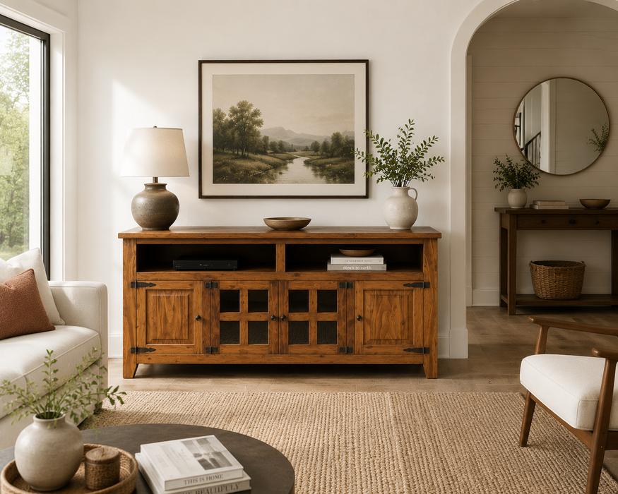 Montclare 60" TV Stand - Brown Wax