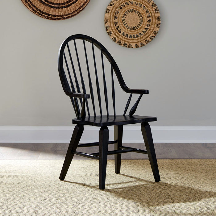 Havenbrook Collection Windsor Back Arm Chair Oak Black