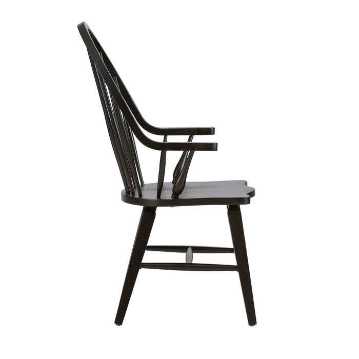 Havenbrook Collection Windsor Back Arm Chair Oak Black