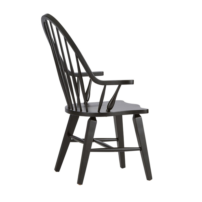 Havenbrook Collection Windsor Back Arm Chair Oak Black
