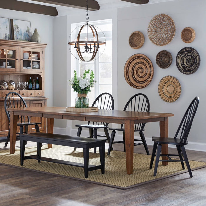 Elm Ridge Collection 7-Piece Dining Set – Rustic Brown Table and Chairs