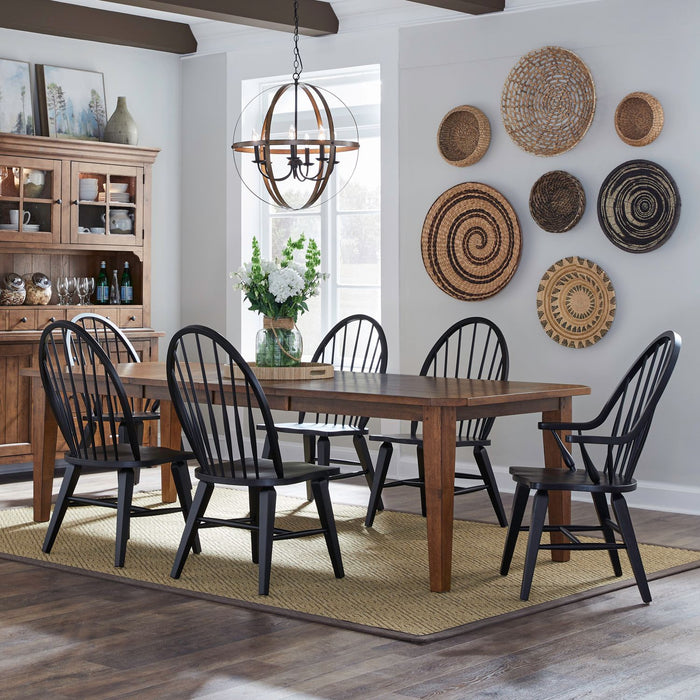 Elm Ridge Collection 7-Piece Dining Set – Rustic Brown Table and Chairs