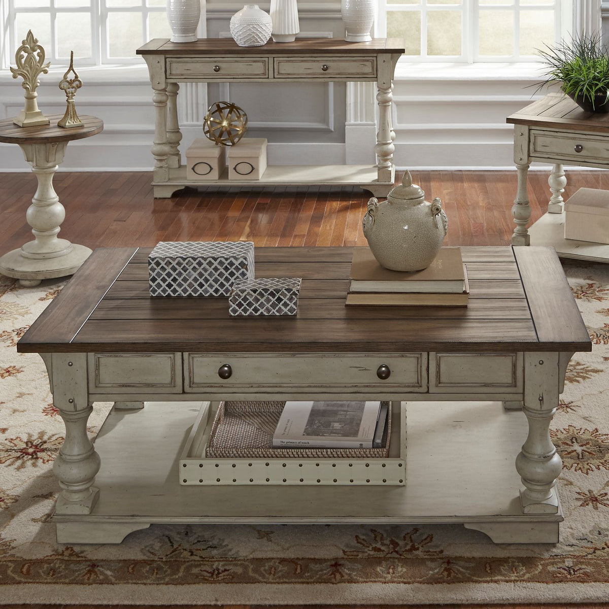 Buy Greenview Loft Rustic Modern Living Room Table Set in the USA ...