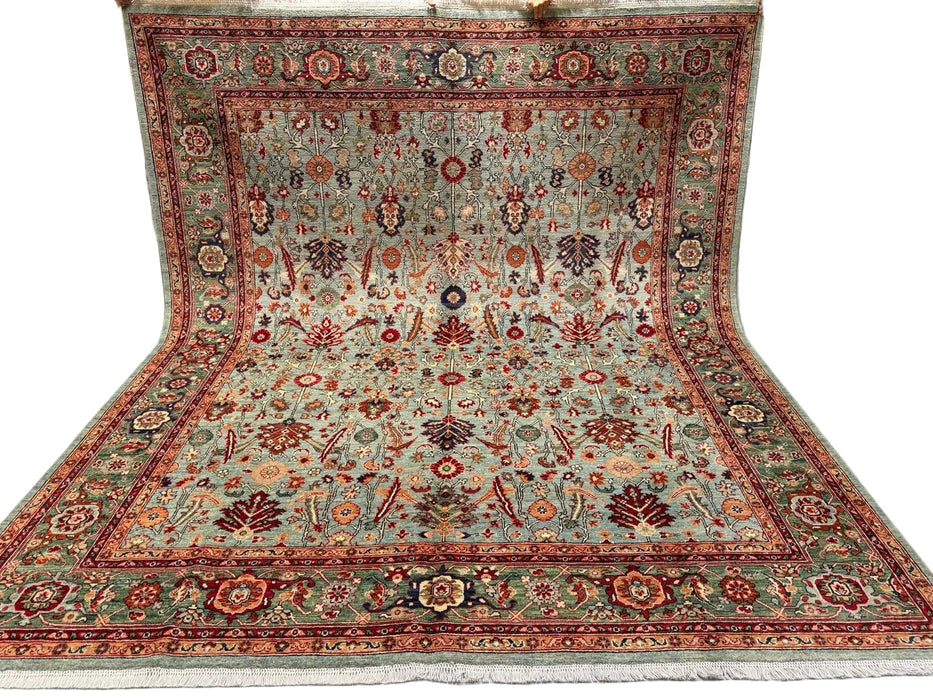 Hand-Knotted Vegetable Dye Sultanabad Rug from Pakistan,  8' 5" x 10'