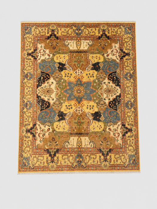 Hand-Knotted Vegetable Dye Bakhtiar Rug from Pakistan,  8' 3" x 9' 10"