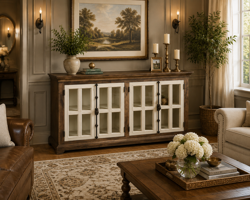 Elizabeth 4 Door Sideboard - 70" - Gray