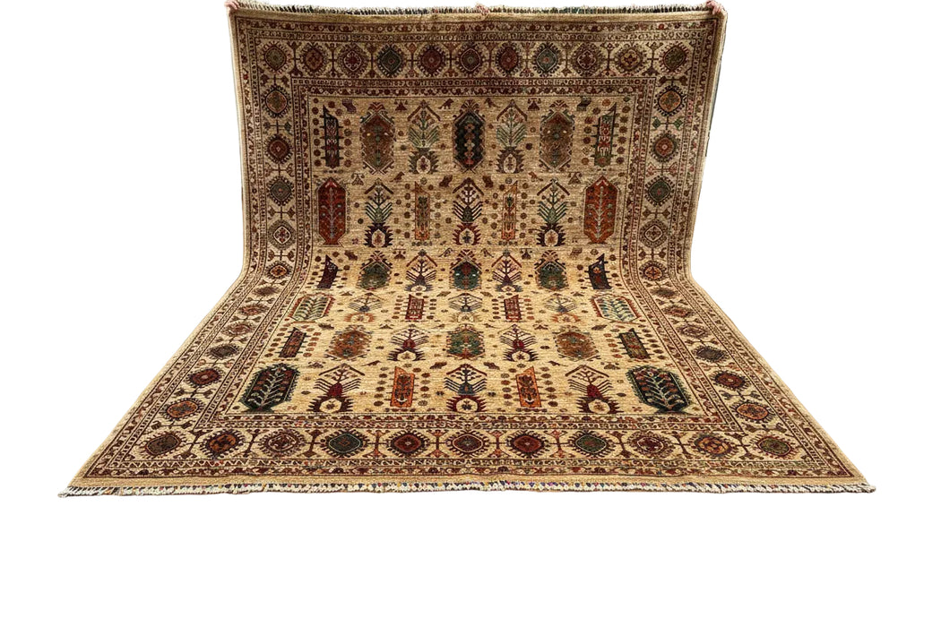 Hand-Knotted Bakhtiar Vegetable-Dyed Wool Rug,: 8' 1" x 10' 1"