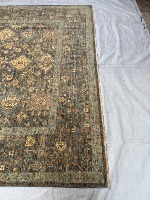 Hand-Knotted Vegetable Dye Agra Rug from Pakistan, 8' 3" x 10' 6"