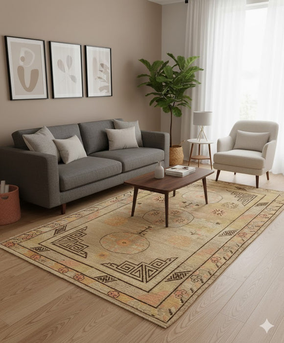 Antique Khotan Samarkand Rug, circa 1910's, 5' x 9'