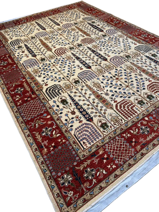 Hand-Knotted Bakhtiar Vegetable Dye Rug from Pakistan, 10' x 14'