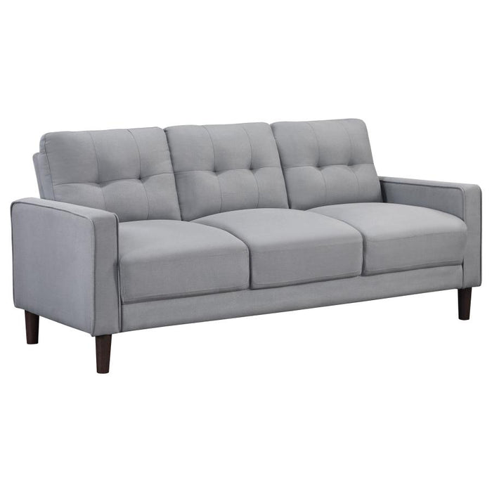 Velinor 3-Piece Upholstered Track Arm Tufted Sofa Set Grey