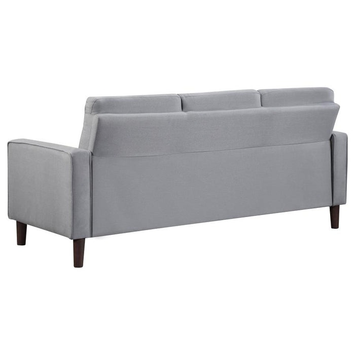 Velinor 3-Piece Upholstered Track Arm Tufted Sofa Set Grey