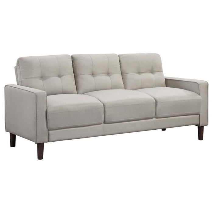 Soft Spot L3-Piece Upholstered Track Arm Tufted Sofa Set in Beige