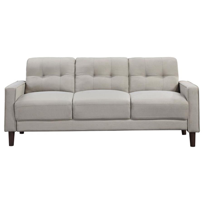 Soft Spot L3-Piece Upholstered Track Arm Tufted Sofa Set in Beige