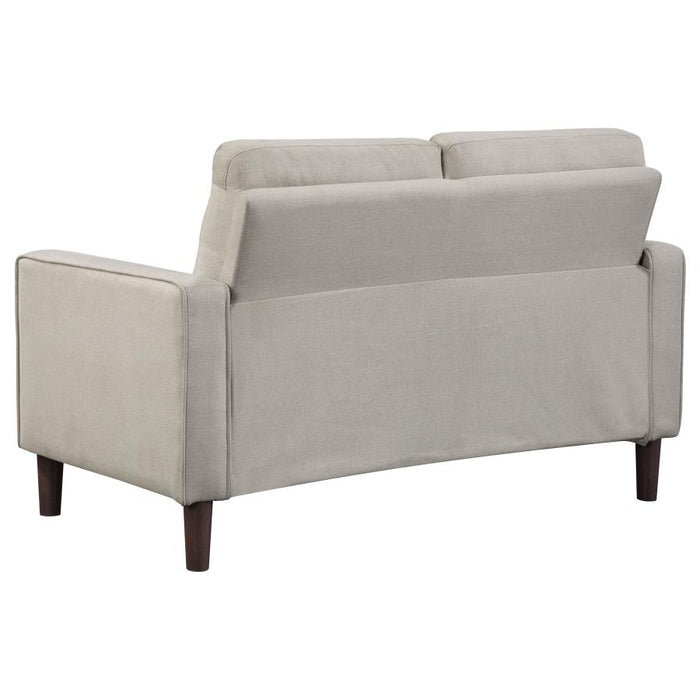 Soft Spot L3-Piece Upholstered Track Arm Tufted Sofa Set in Beige