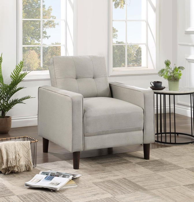 Soft Spot L3-Piece Upholstered Track Arm Tufted Sofa Set in Beige