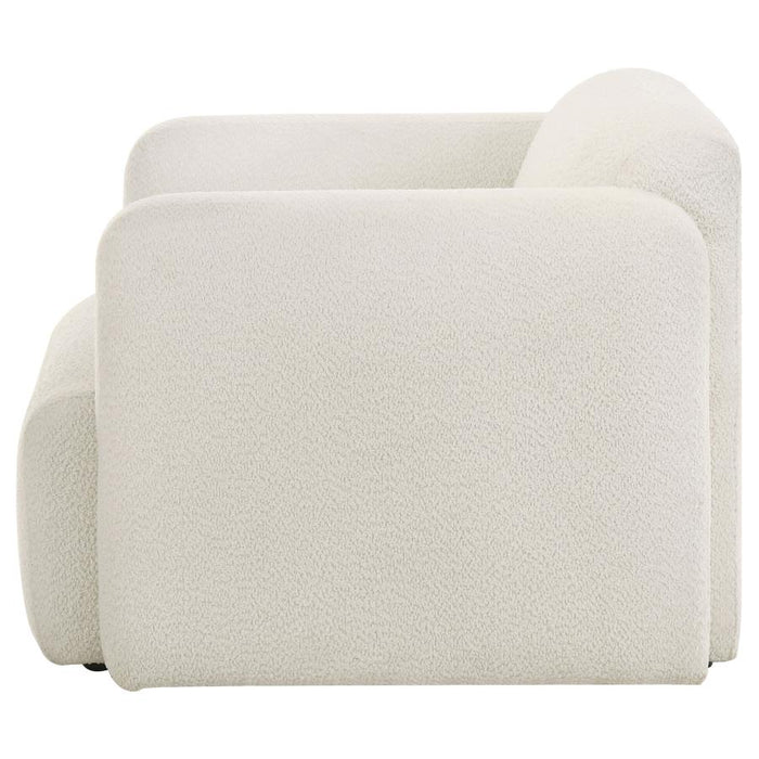 Stratus Collection Modern Sculptural Sofa, Loveseat & Chair – Textured White